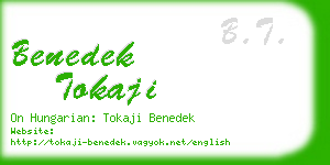 benedek tokaji business card